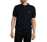 Lyle & Scott de los hombres Polo de punto de manga corta de algodón, Azul