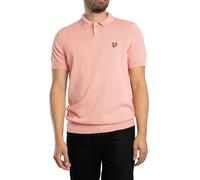Lyle & Scott de los hombres Polo de punto de manga corta de algodón, Rosado