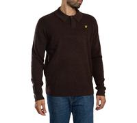 Lyle & Scott de los hombres Polo relajado de rugby en mezcla de lana de cordero,
