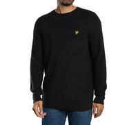 Lyle & Scott de los hombres Tejido de punto acanalado de ingeniería, Negro