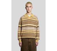 Lyle & Scott Fair Isle Knitted Polo Shirt Brass Talla: XS | Jerséis Outlet | Hombre