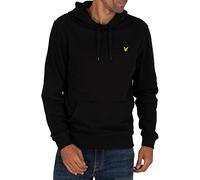 Lyle & Scott Hombre Sudadera con Capucha De Logo, Jet Black, M