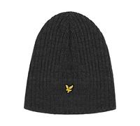 Lyle & Scott Hombre Beanie Invierno Caliente - Gris Medio Jaspeado