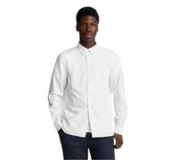 Lyle & Scott Hombre Camisa Oxford Lisa con Águila Tonal, White, M