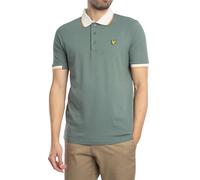 Lyle & Scott Hombre Camisa Polo con Ribete Medio, Green Mercurial, M