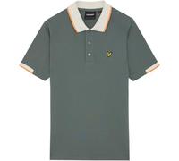 Lyle & Scott Hombre Camisa Polo con Ribete Medio, Green Mercurial, M