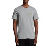 Lyle and Scott - Camiseta Lisa de algodón para Hombre, Gris (Mid Grey Marl), M