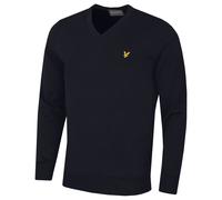 Lyle & Scott Hombre Cuello En V Lana Merino Acrílico Duradero Suéter 48% OFF