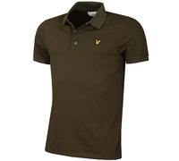 Lyle & Scott Hombre Liso Elástico 3-Button Orgánico Polo de Golf 47% OFF