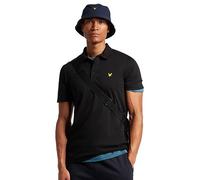 Lyle & Scott Hombre Manga Corta Transpirable Polo Golf - Negro Azabache - M