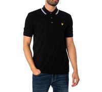 Lyle & Scott Hombre Polo con Ribete Punteado, Jet Black, L