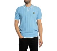 Lyle & Scott Hombre Polo De Punto con Ribete, Chalk Blue, L