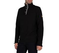 Lyle & Scott Hombre Sudadera con Cuello Alzado Y Botones, Jet Black, M