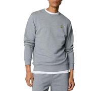 Lyle & Scott Hombre Sudadera con Logo, Mid Grey Marl, M