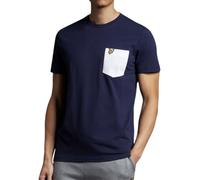Lyle & Scott Hombres Camisetas Manga Corta Bolsillo Logo Cuello Redondo...