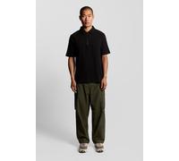Lyle & Scott Interlock Zipped Polo Shirt Jet Black Talla: M | Polos Outlet | Hombre | Negro