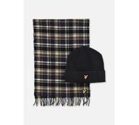 Lyle & Scott Lambswool Blend Scarf And Beanie Set T.U Azul