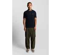 Lyle & Scott Logo Ribbed Polo Shirt Dark Navy/bone White Talla: S | Camisas Casuales Outlet | Hombre | Blanco