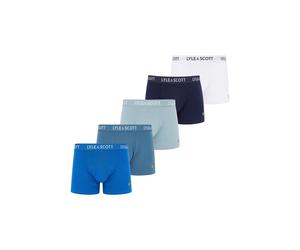 Lyle & Scott Miller 5 Pack Trunks Peacoat/bright White/arona/real Teal/na Talla: S | Bóxeres Outlet | Hombre | Blanco