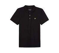 Lyle & Scott Polo de Manga Corta Hombre V1-Plain Negro