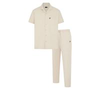Lyle & Scott Remmington Short Sleeve Flax Sleep Suit Pumice Stone Talla: XL | Trajes Outlet | Hombre | Blanco