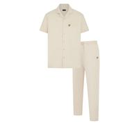 Lyle & Scott Remmington Short Sleeve Flax Sleep Suit Pumice Stone Talla: XXL | Trajes Outlet | Hombre | Blanco