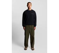 Lyle & Scott Script Brushback Crew Neck Sweatshirt Dark Navy Talla: S | Jerséis Outlet | Hombre | Azul