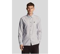 Lyle & Scott Stripe Oxford Shirt Gun Metal / White Talla: S | Camisas Casuales Outlet | Hombre | Blanco