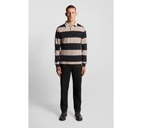 Lyle & Scott Striped Rugby Polo Shirt Jet Black/white Heather Talla: XS | Polos Outlet | Hombre | Negro