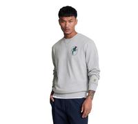 Lyle & Scott Sudadera de cuello redondo para hombre, gris (light grey marl), Large