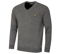 Lyle & Scott SuTER ACRLico de Lana Hombre V Cuello - Mid Gris Marl - XL