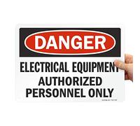 Lyle seguridad Sign, Legend"Danger: equipo eléctrico", negro/rojo sobre blanco