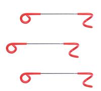 Lylithuif 3 ganchos para acampar en forma de S, resistentes, de acero inoxidable, multifunción, para tienda de campaña, colgador de luz para mochilero al aire, montañismo, rojo, 10,6