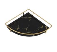Lylithuif Bandeja de Almacenamiento para baño, Ligera, Decorativa, con Textura Dorada, Triangular, Organizador de baño, Bandeja para jabón, Toalla, servilletas de Papel, joyería, (Negra)