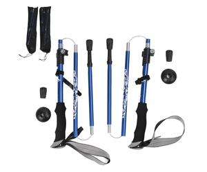 Lylithuif Bastón de Senderismo Bastón de Trekking Bastones de Senderismo de aleación de Aluminio Ajustables, súper livianos y Resistentes, para Caminatas, Escalada, Caminatas, Actividades (Azul)