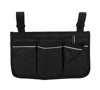 Lylithuif Bolsa de Almacenamiento portátil para pasamanos Laterales con Tira Reflectante, Organizador de múltiples Bolsillos para Coche, SUV, camión, Furgoneta, tafetán de poliéster Negro,