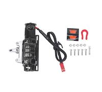 Lylithuif Cabrestante automático para Coche RC, Accesorio de Coche con Control Remoto Duradero de Metal 1/10 RC Axial SCX10 TRAXXAS TRX4 D90 TF2 CC01, Negro y Rojo (Negra)
