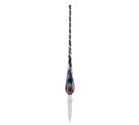 Lylithuif Crystal Starry Sky Glass Dip Pen Firma Pluma de tinta Juego de pluma estilográfica con portalápices de tinta Elegante exquisita herramienta de escritura para caligrafía Firmas (Vistosa)