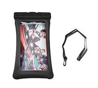 Lylithuif Funda Flotante Universal de TPU Impermeable para Bolsa de teléfono con cordón para Nadar, bucear, navegar, llover, teléfonos móviles de Menos de 7,2 Pulgadas (Negra)