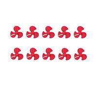 Lylithuif Hélice de 3 Palas ABS, Repuesto de hélice giratoria de 50mm para Accesorios de Modelo de Coche DIY, Juego de 10 Uds. (Roja)