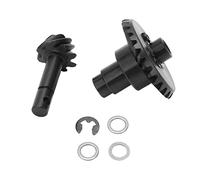 Lylithuif Juego de Engranajes cónicos helicoidales de Acero de Alto Rendimiento, Engranajes de Coche RC 8T 27T con Juntas para Axial SCX10 II III 90046 Escala 1/10, Negro