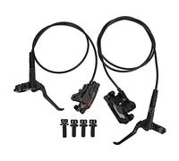 Lylithuif Juego de frenos de disco hidráulico Aleación de aluminio Bicicleta de montaña Palancas de freno delantero trasero Frenado fuerte y duradero para ciclismo Negro 800 mm 1400 mm