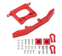 Lylithuif Juego de Parachoques de Metal RC Defensor Delantero Trasero de aleación de Aluminio de Alta Resistencia para WPL B14 B16 Q60 Q61 1/16 Piezas de Mejora de camión de Control Remoto (Roja)