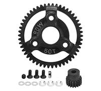 Lylithuif Juego de piñón y Engranaje Recto de Acero Resistente al Desgaste 32P 50T 18T RC Car Gear Set para Traxxas Slash 2WD 1/10 Vehículo de Control Remoto Negro