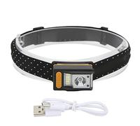 Lylithuif Linterna Frontal LED de inducción con Sensor de Movimiento, Recargable por USB, Resistente al Agua, Ajustable, con Pantalla de alimentación para Acampar, Pescar, Trabajar al Aire