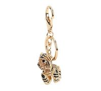 Lylithuif Llavero con diamantes de imitación de tigre 3D para mujer con colgante de cristal