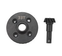 Lylithuif RC Diff Gear Acero de Alta Resistencia RC Anillo Diferencial y Piñón Juego de Engranajes para Coche de Control Remoto 1/10 Negro 31x9mm 24x12mm (Att/12t)