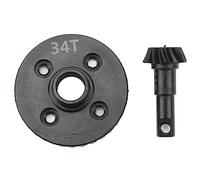 Lylithuif RC Diff Gear Acero de Alta Resistencia RC Anillo Diferencial y Piñón Juego de Engranajes para Coche de Control Remoto 1/10 Negro 31x9mm 24x12mm (34T/11T)