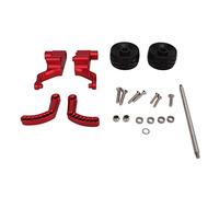 Lylithuif RC Head Up Wheel Aleación de Aluminio Ángulo Ajustable Alto Rendimiento Doble Rueda Estabilizador de Cabeza para TRAXXAS E REVO2 0 RC Piezas de automóvil Paquete de 4 (Roja)