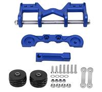 Lylithuif Rueda Frontal de Coche a Control Remoto, Barra de Caballito de aleación de Aluminio Estable Ajustable para Coche Traxxas MAXX 1/10 RC (Azul)
